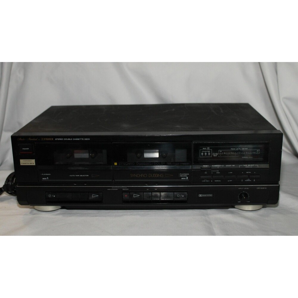 Fisher CR-W913 Vintage Stereo Double Cassette Deck As Is Not Turning On